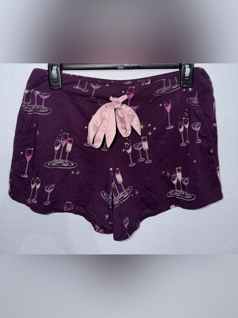 Soma Sparkling Champagne Glasses PJ Shorts. Size Small